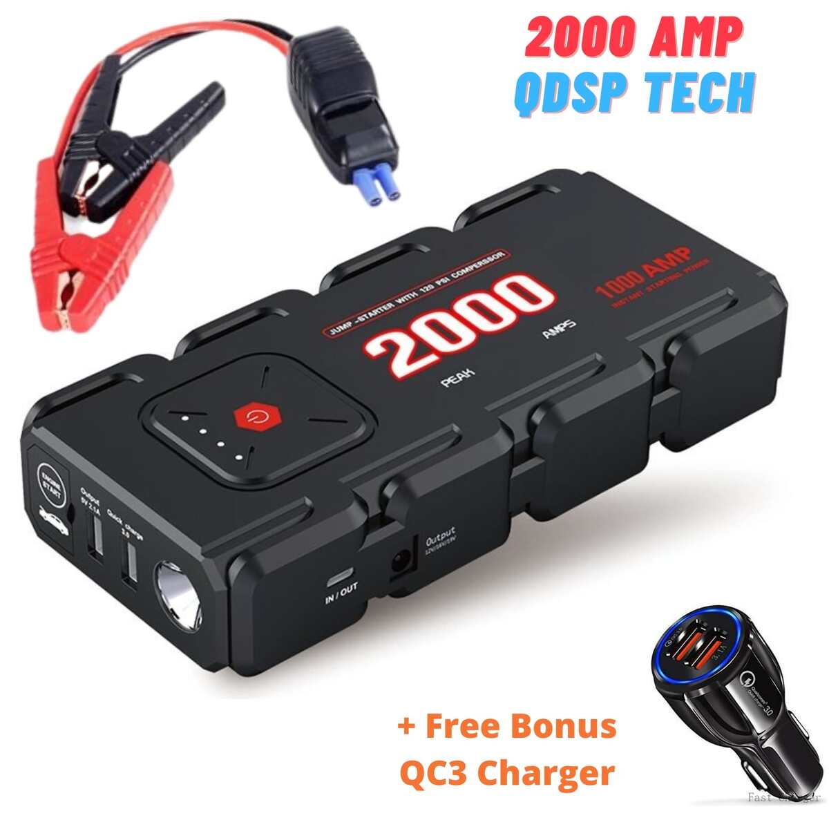 P-ONE Jump Starter, 2000A Portable Jump Starter Box - Car Battery Boos –  AutoMaximizer