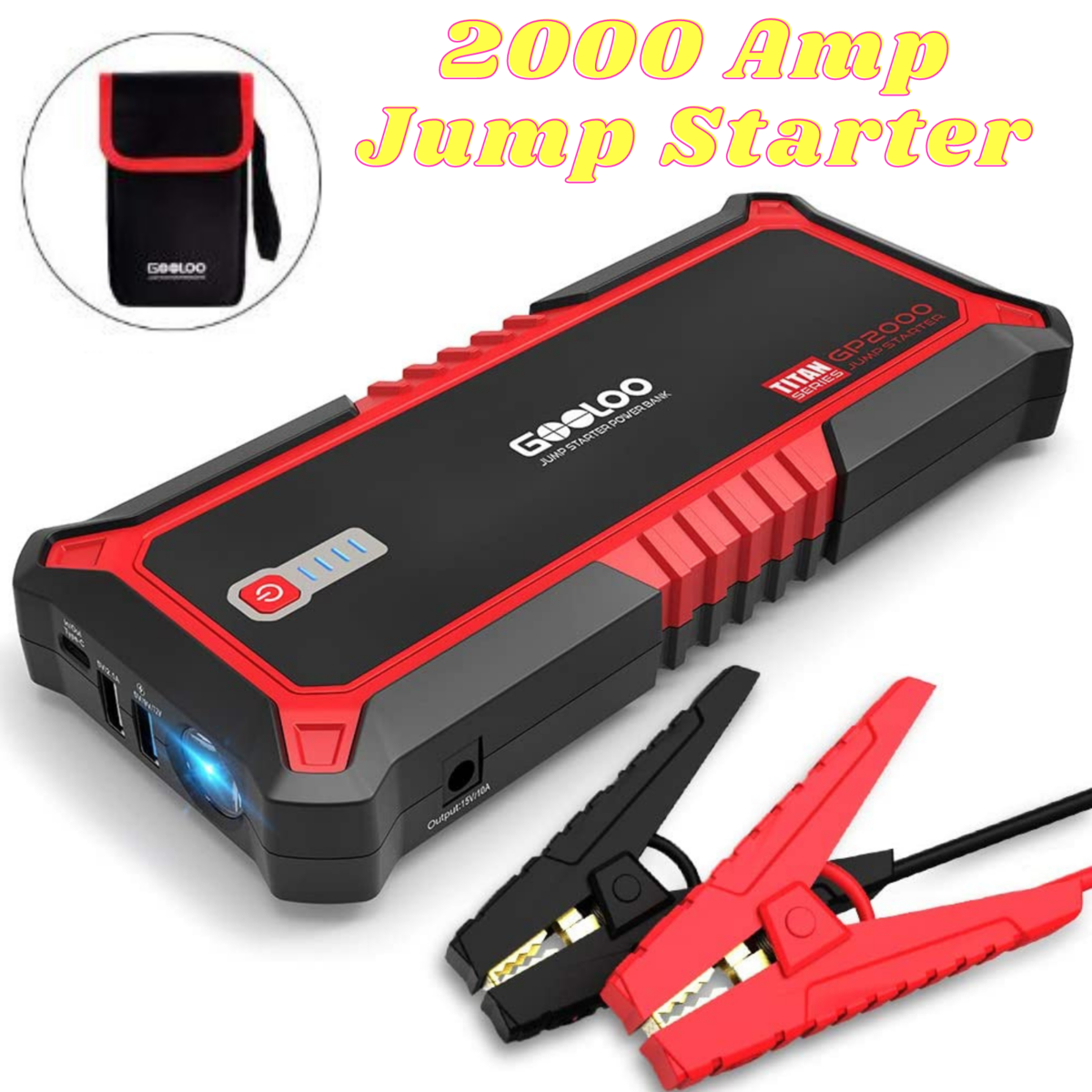 gooloo enrich your driving life elite series 1200a jump starter