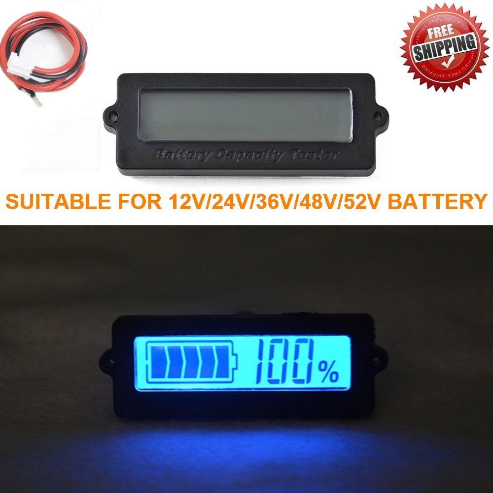 LY6 12V-52V Lead-acid Lithium-ion Battery Capacity Tester Indicator LCD  Monitor