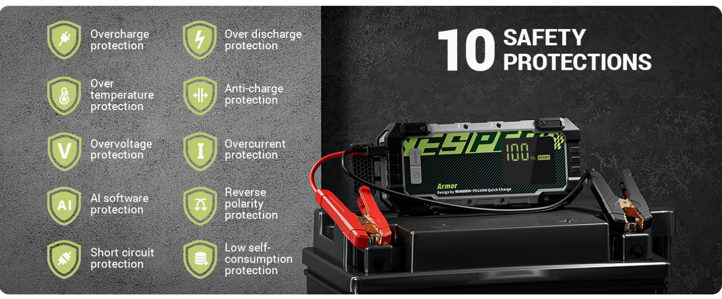 jump starter pack, car jump starter, portable jump starter