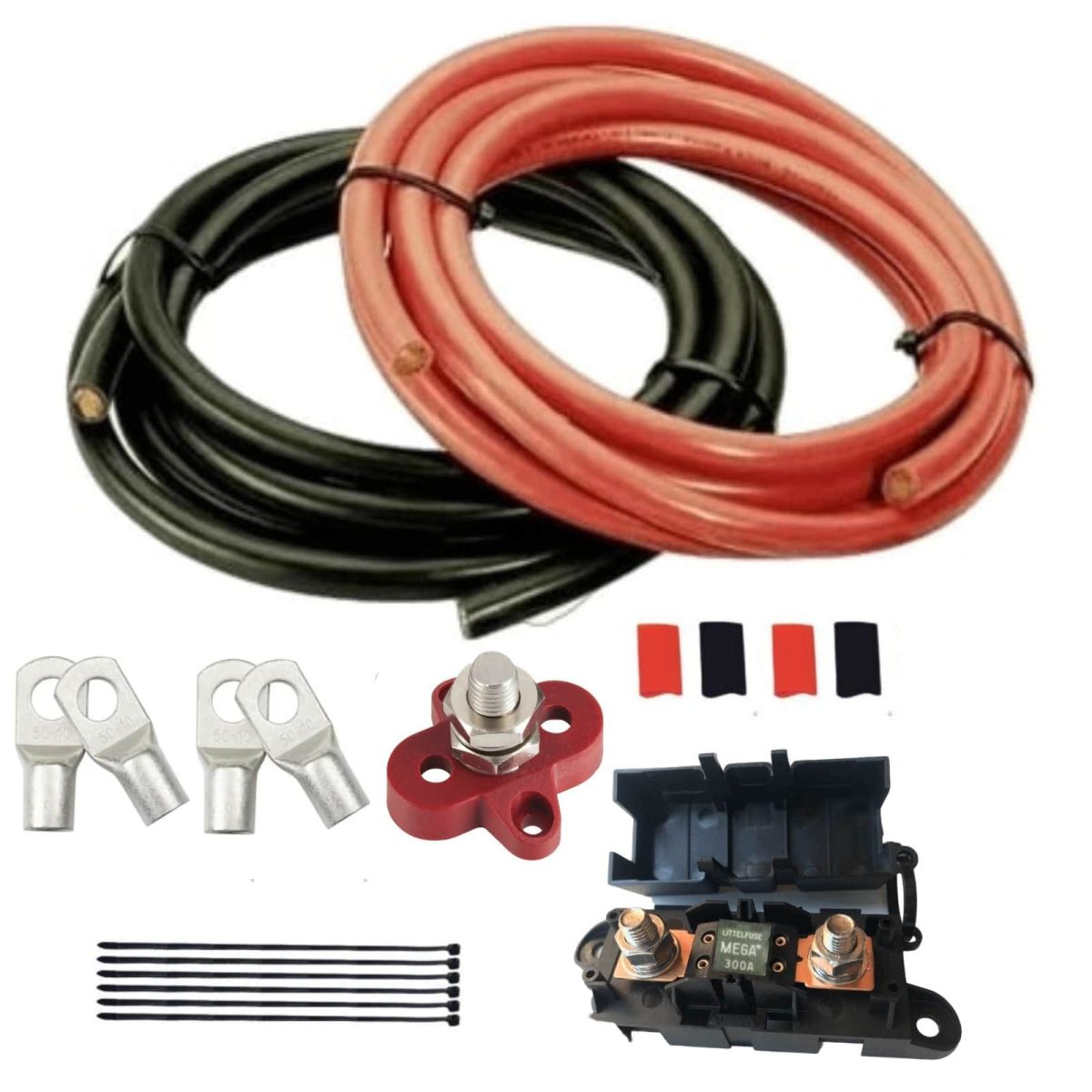 inverter wiring kit, 0 B&S cable, 246 AMP cable, TYCAB Cooper Wire