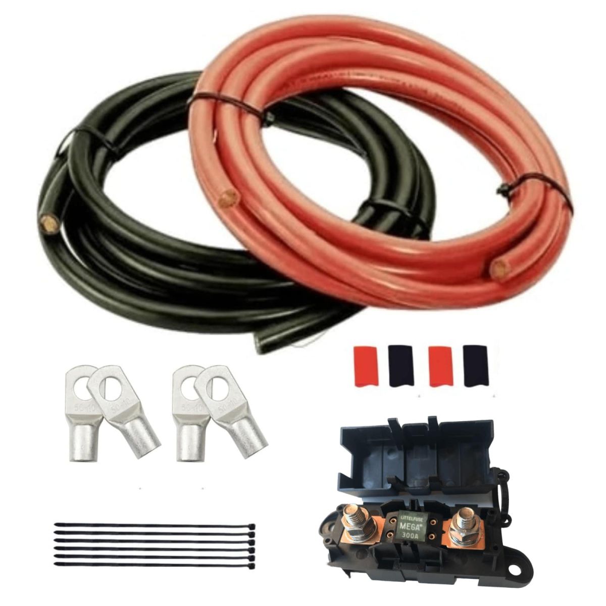 inverter wiring kit, 00 B&S cable, 292 AMP cable, TYCAB Cooper Wire