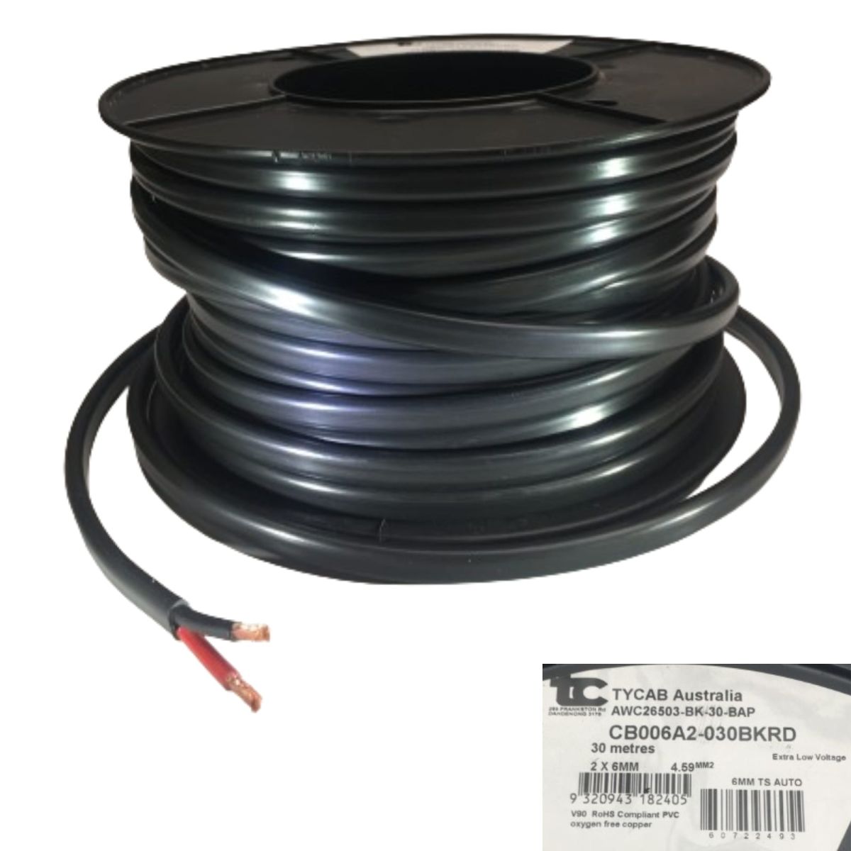 6mm auto cable, 6mm twin cable, 6mm auto cable
