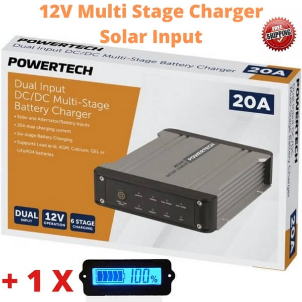 dc/dc charger, dual input 20 amp, 12V dual battery system