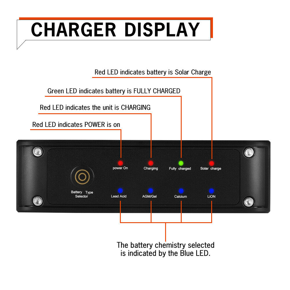 dc/dc charger, dual input 20 amp, 12V dual battery system