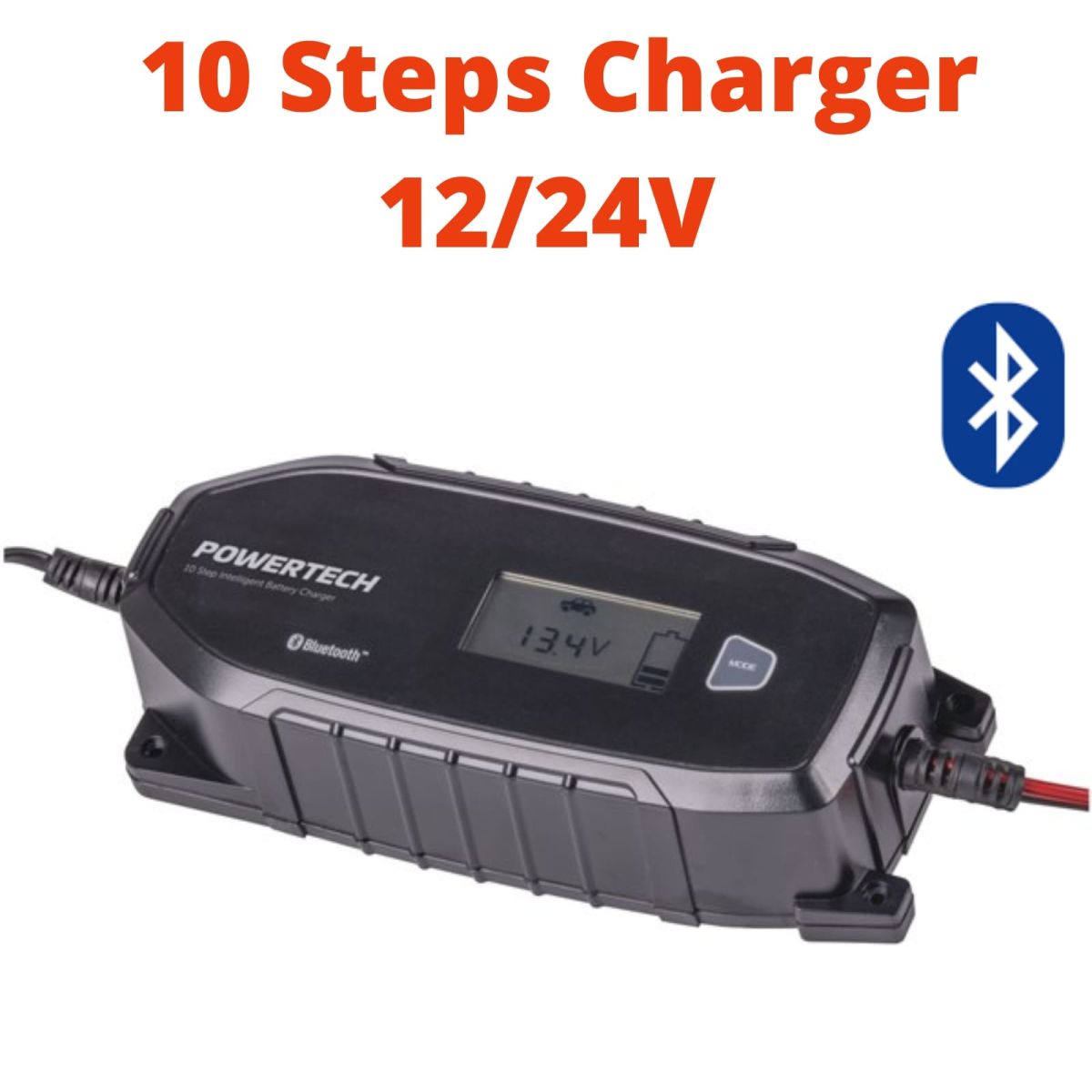 Smart battery charger, 10 Step Charger, 12V/24V Battery charger
