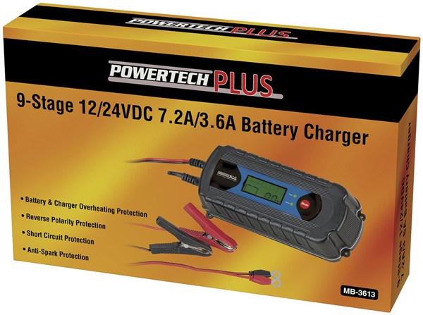 Smart battery charger, 9 State Charger, 12V/24V Battery charger