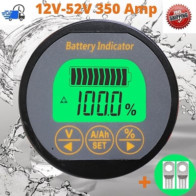 Battery Capacity monitor, Battery capacity indicator, Battery Capacity Tester, battery performance shunt