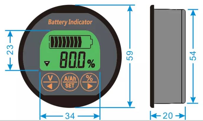 Battery Capacity monitor, Battery capacity indicator, Battery Capacity Tester, battery performance shunt