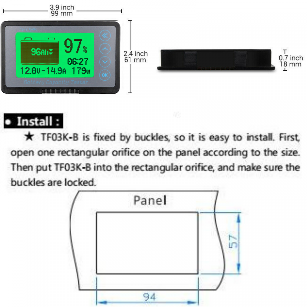 Battery Capacity monitor, Battery capacity indicator, Battery Capacity Tester, battery performance shunt