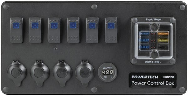 12v control box; 12v power outlet; DC volt connection