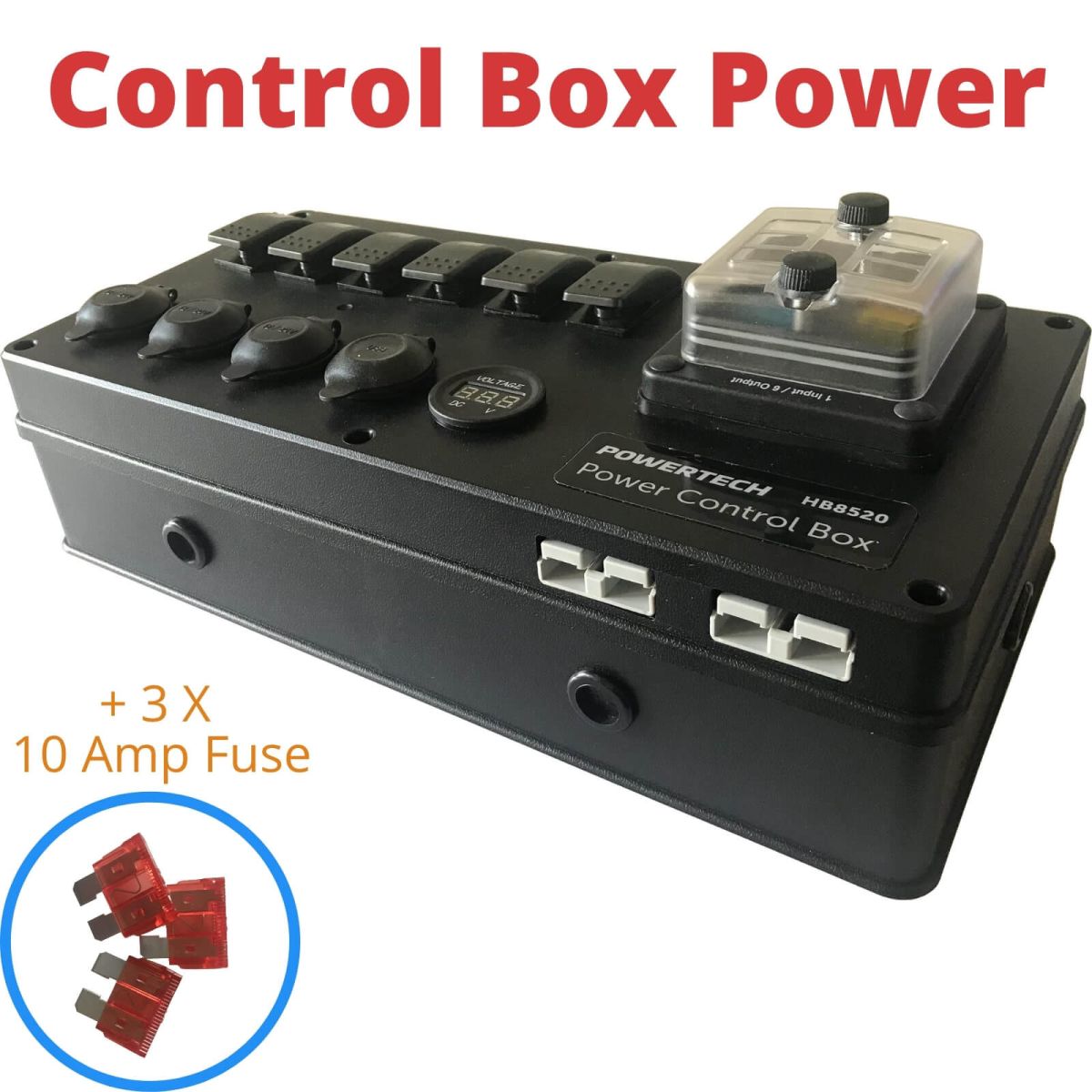 12v control box; 12v power outlet; DC volt connection