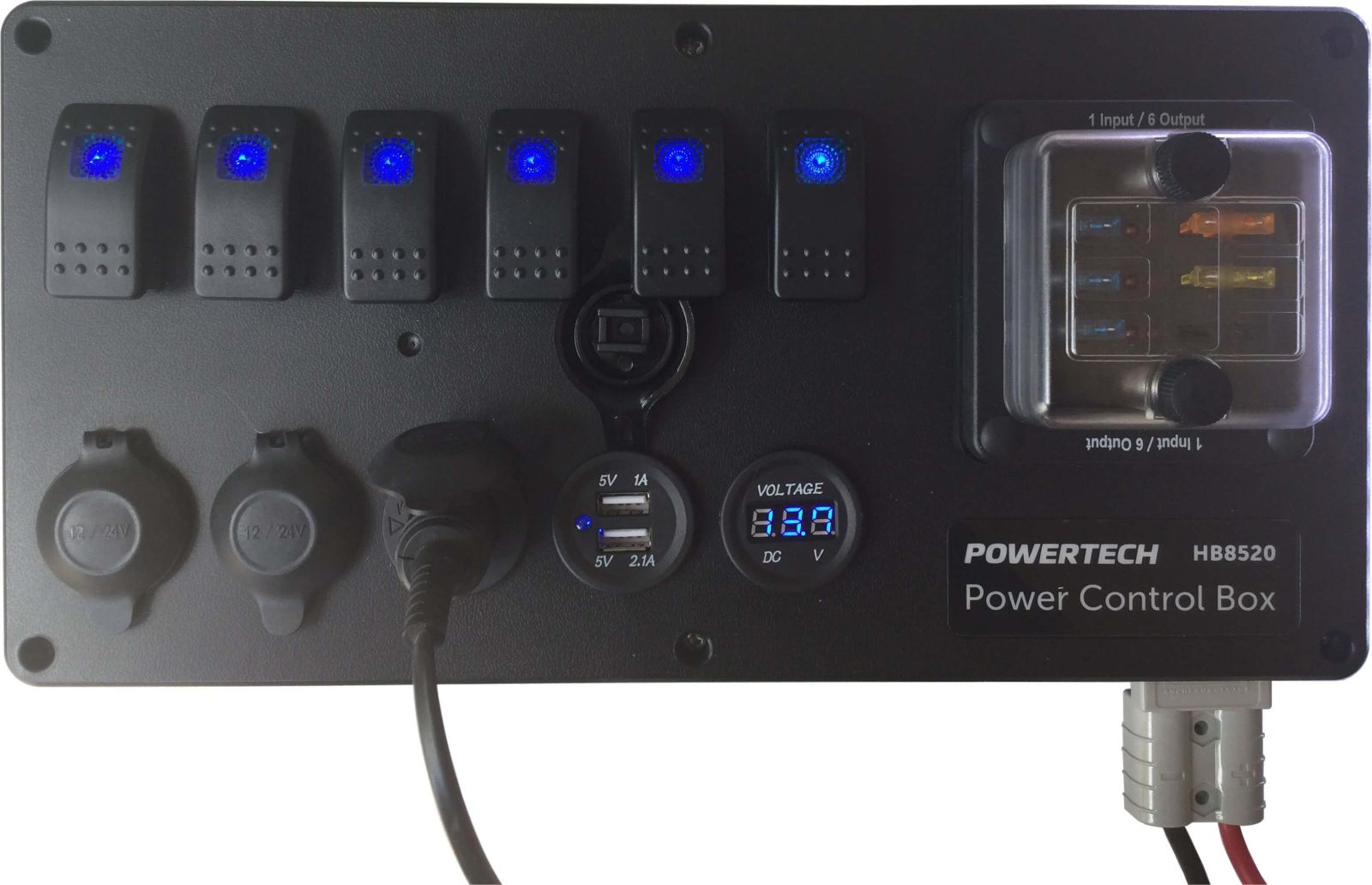 12v control box; 12v power outlet; DC volt connection