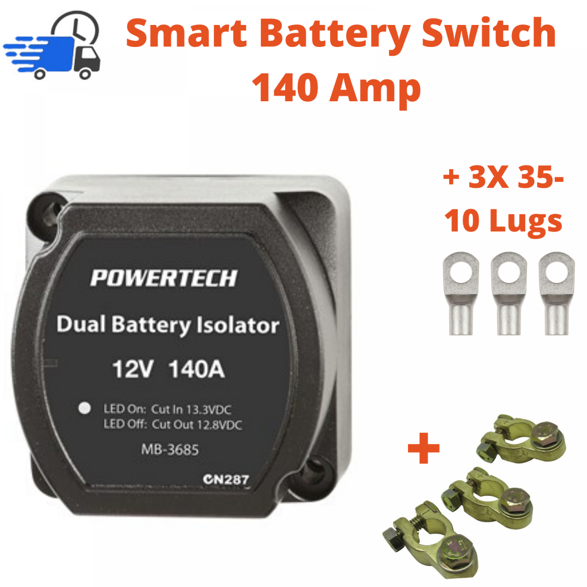 bande Blodig kobber Smart 12V Dual Battery System Isolator Kit 140AMP Voltage Sensitive Relay  Switch