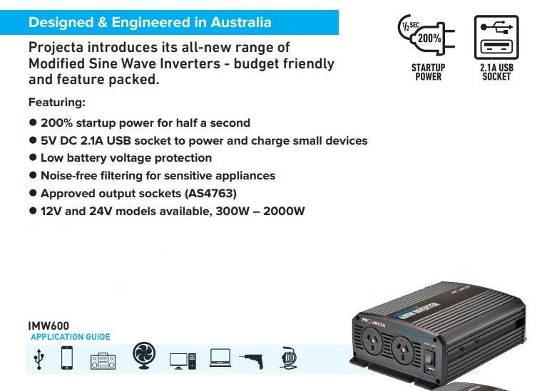 projecta charger, projecta charger for caravan