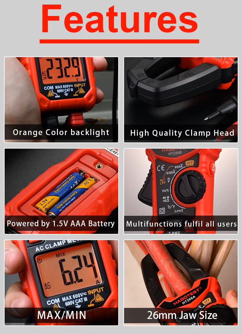 Digital Clamp Meter, dc clamp meter, dc current clamp meter
