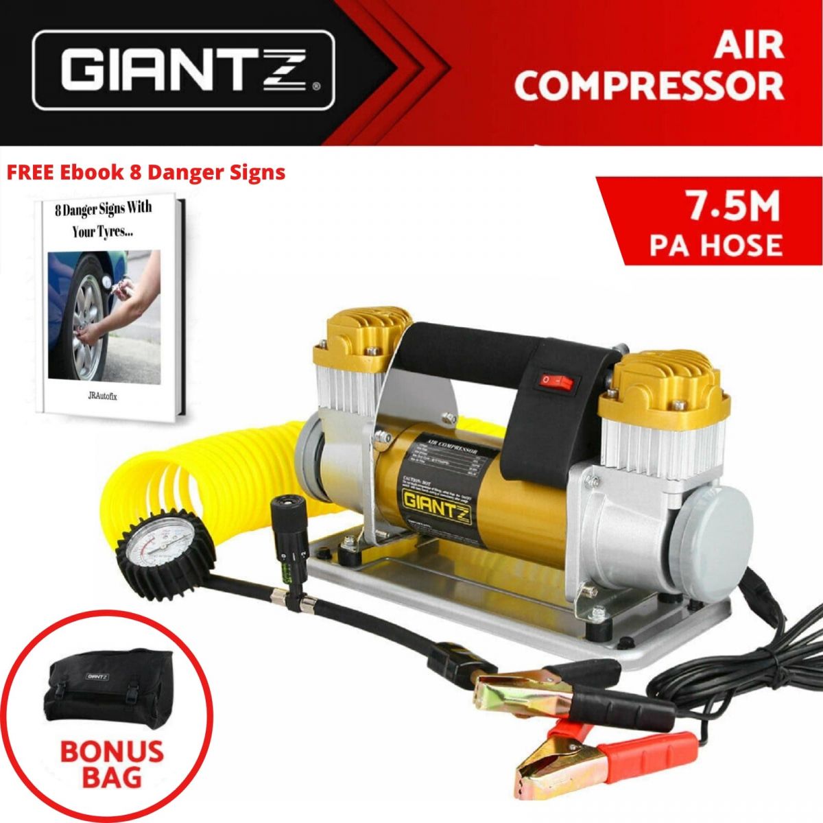 12V Air compressor, portable air compressor, Giantz air compressor