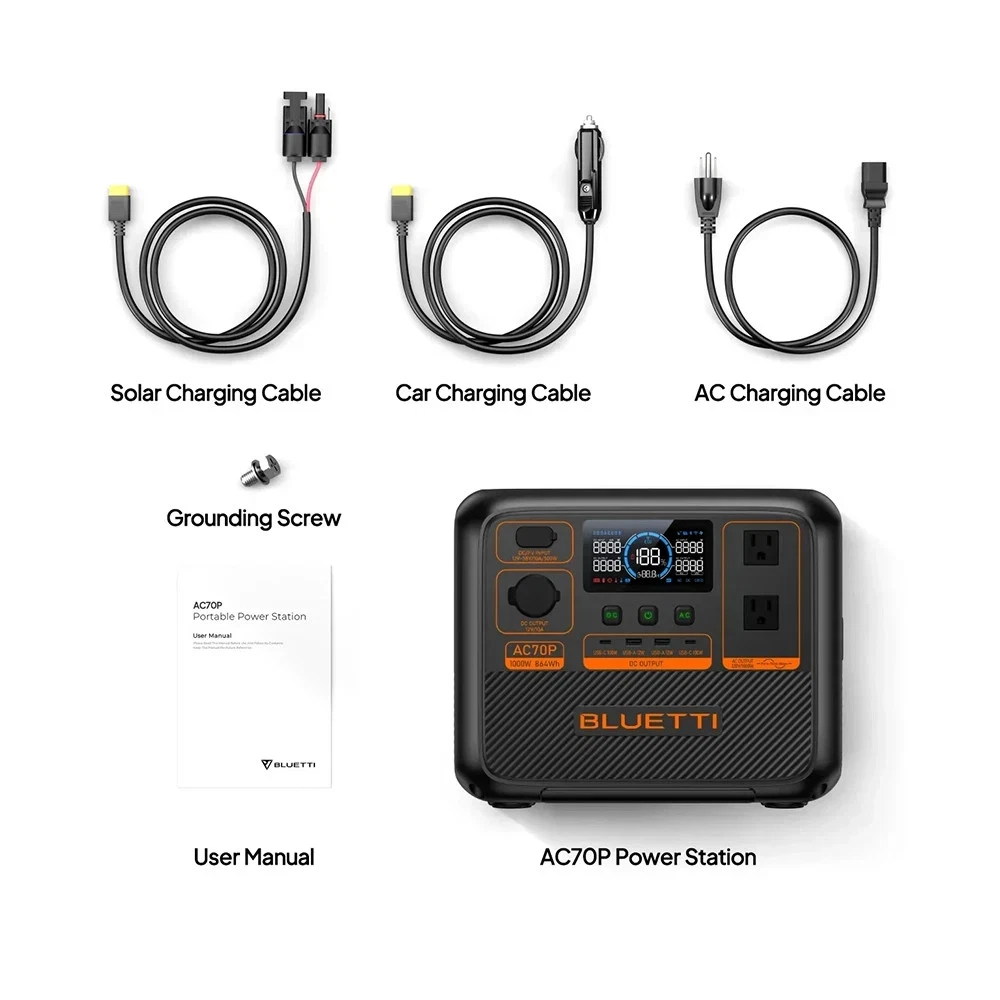 Bluetti AC70, bluetti 1000w power station, Bluetti power station