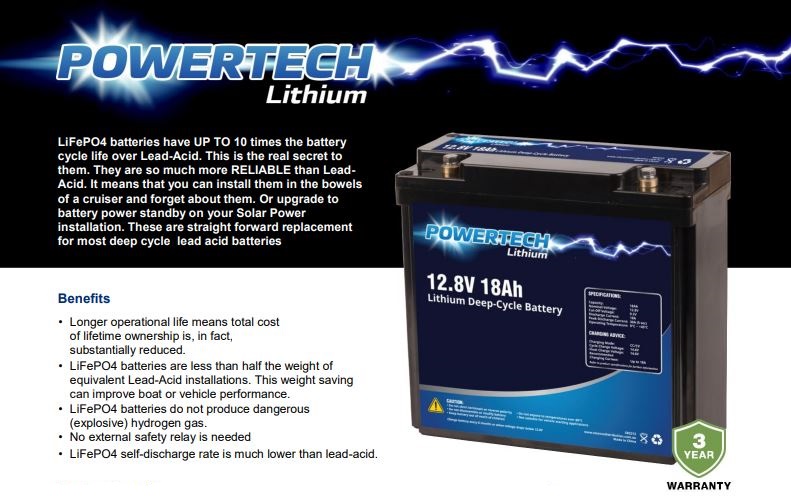 Batteries de démarrage 12V Lithium - PowerTech Systems