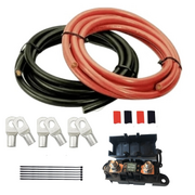 Inverter Wiring Kit 300A MEGA Fuse & Holder 00B&S Red Black 1 Meter 