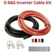 0 B&S Inverter Cable Kit 1m 2600W 3000W Power 12V Enerdrive Epower Giantz Lugs