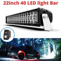 22inch 40 LED light Bar 200w offroad suv 4wd Double row 11500lm 1 LUX 694m