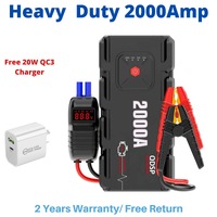 Jump Starter  12V 2000A Portable 20000mAh Power Car Battery Charger Booster