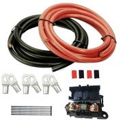 3500 - 4500W Inverter Wiring Kit 250A MEGA Fuse & Holder 00B&S Red/Black 1 Meter