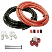 3000W Inverter Wiring Kit (250A MEGA Fuse & Holder 0B&S Red/Black 2.5 Meter)