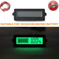 LY6 12V-52V Lead-acid Lithium-ion Battery Capacity Tester Indicator LCD Monitor
