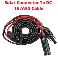 Solar Charge Cable 16 AWG DC Plug DC5521 To Female and Male MC4 Connectors 1.5 M