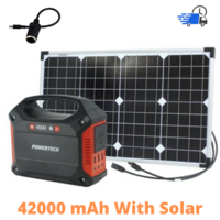 Portable 12V/240V 42000 mAH Power Station Battery Solar Bank Inverter USB Charger