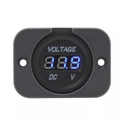 BLUE Battery Display Volt Meter Flush Mount 12v 24v LED Digital Voltage Gauge
