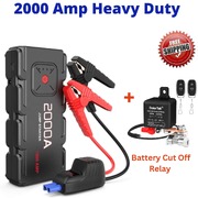 Portable 12v BOOSTER Jump Starter 2000 Amp Portable 12V Car Battery Heavy Duty Power Bank Booster With Cut Off Relay