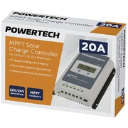 Powertech 12/24V Solar Panel Charge Controller MPPT  20A Lithium SLA Battery Regulator